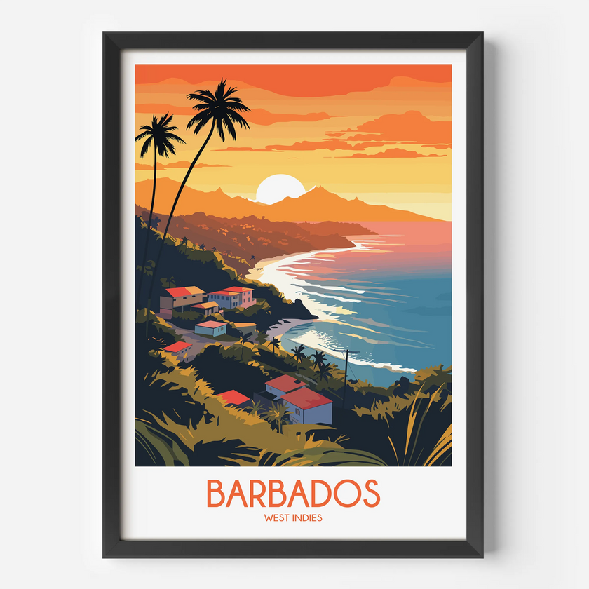 Barbados Vintage Style Print