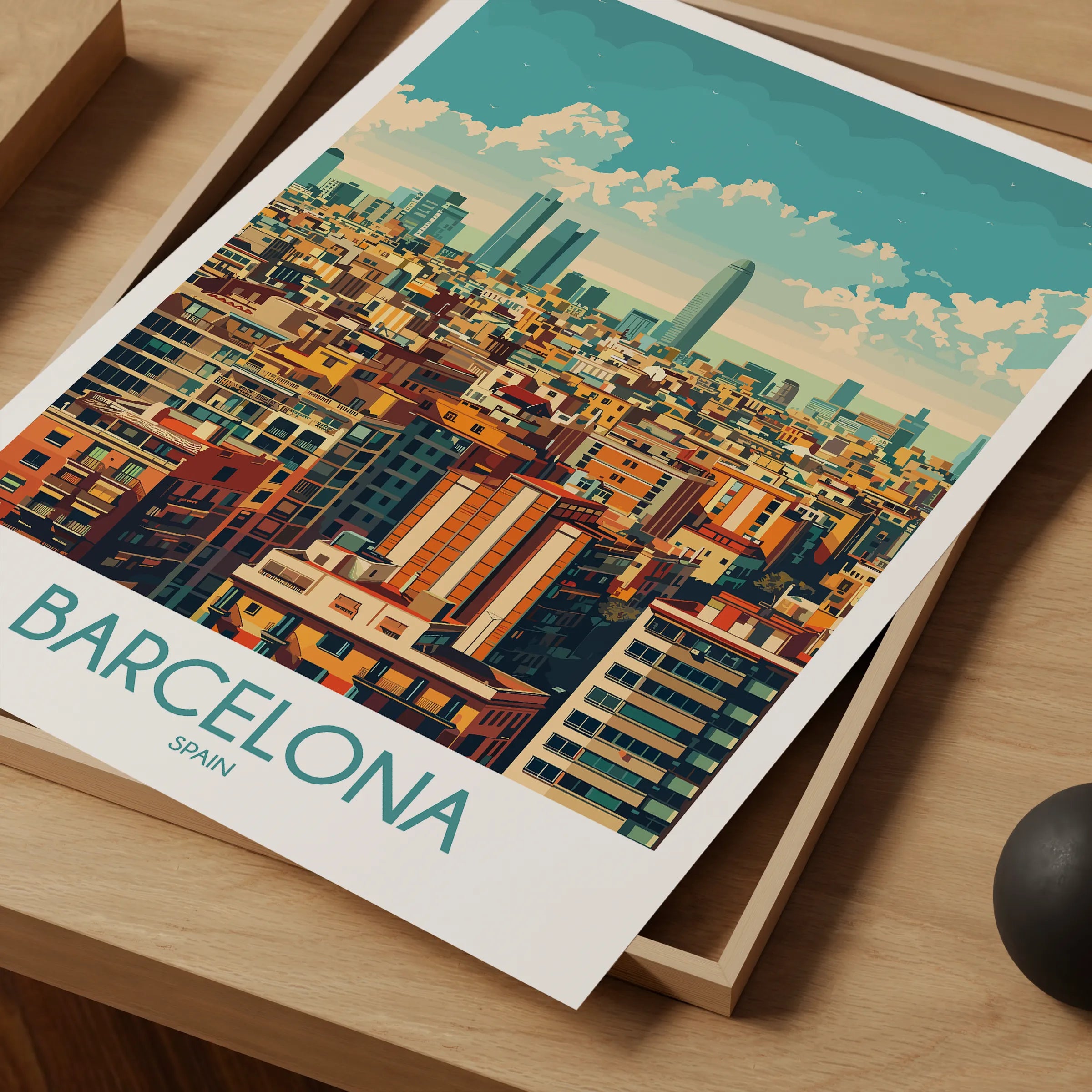 Barcelona Scenic Landscape Art