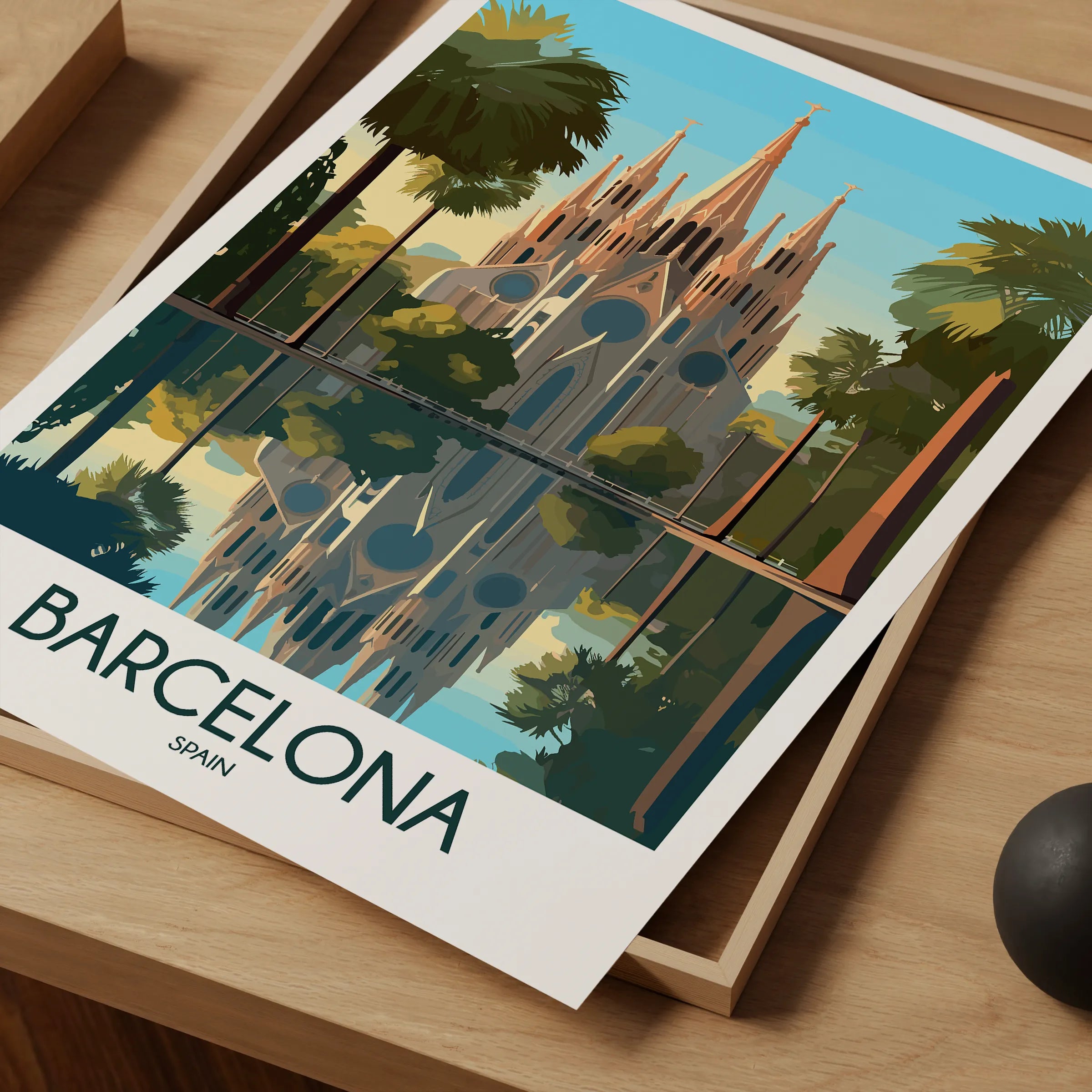Barcelona Souvenir Poster Print
