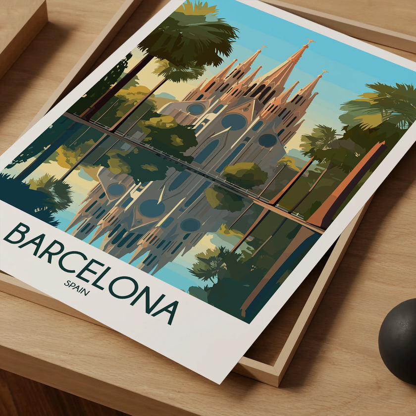 Barcelona Souvenir Poster Print