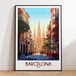 Barcelona Souvenir Poster Print