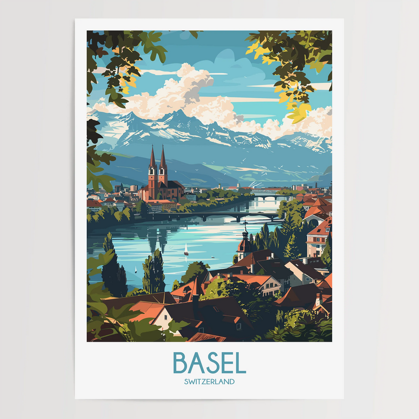 Basel Modern Travel Poster