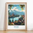 Basel Retro Travel Illustration
