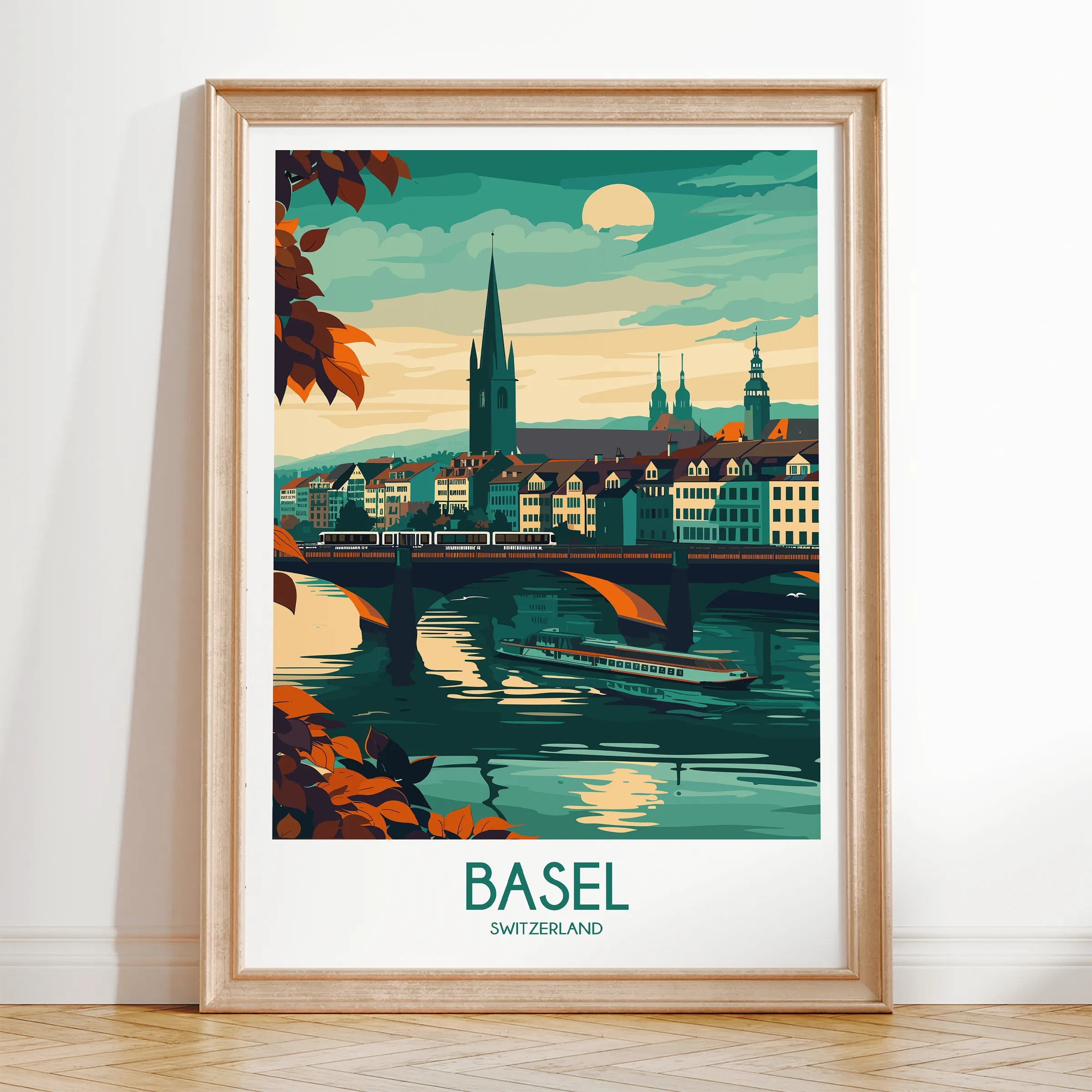 Basel Vintage Style Print