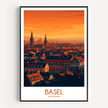 Basel Vintage Style Print