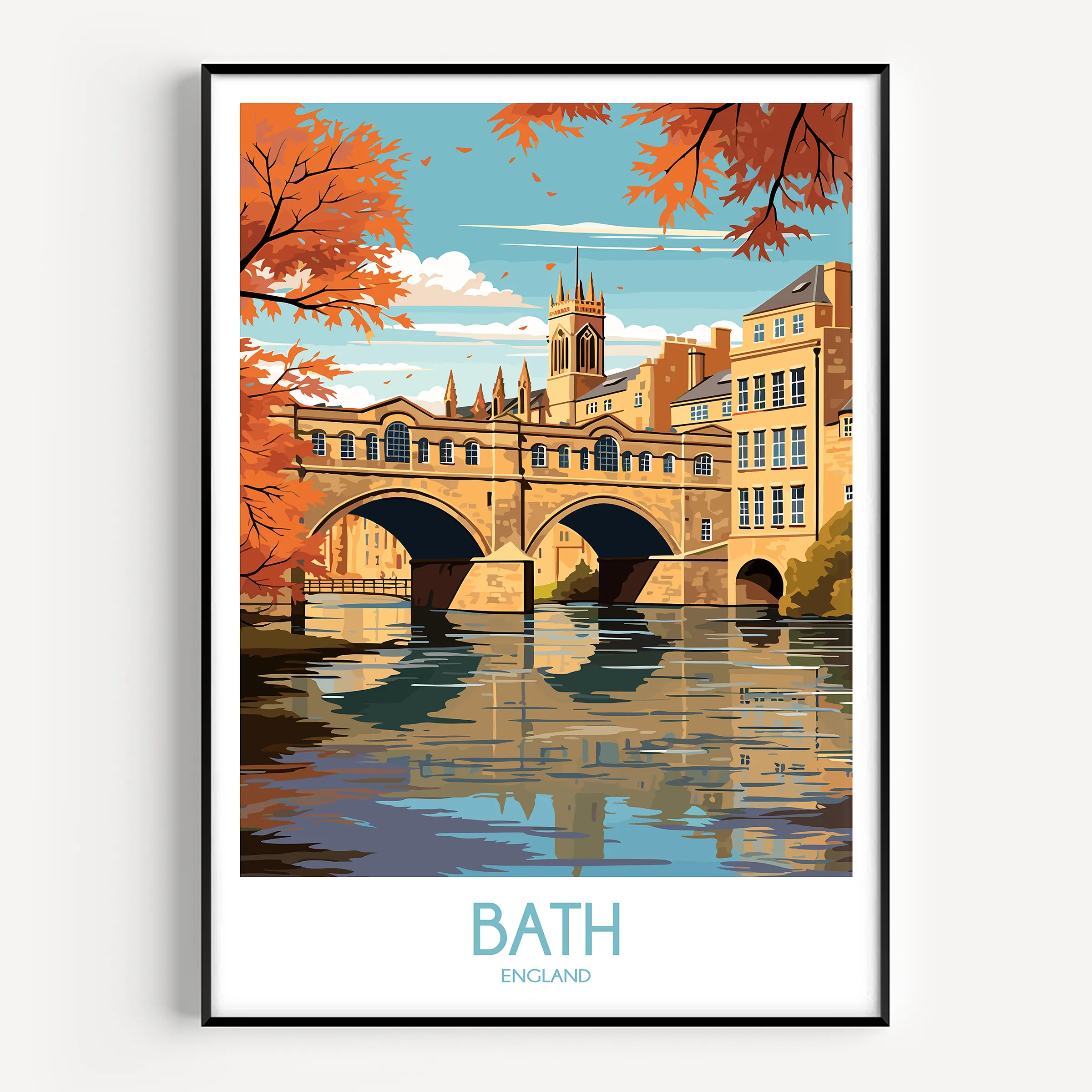 Bath Modern Travel Poster