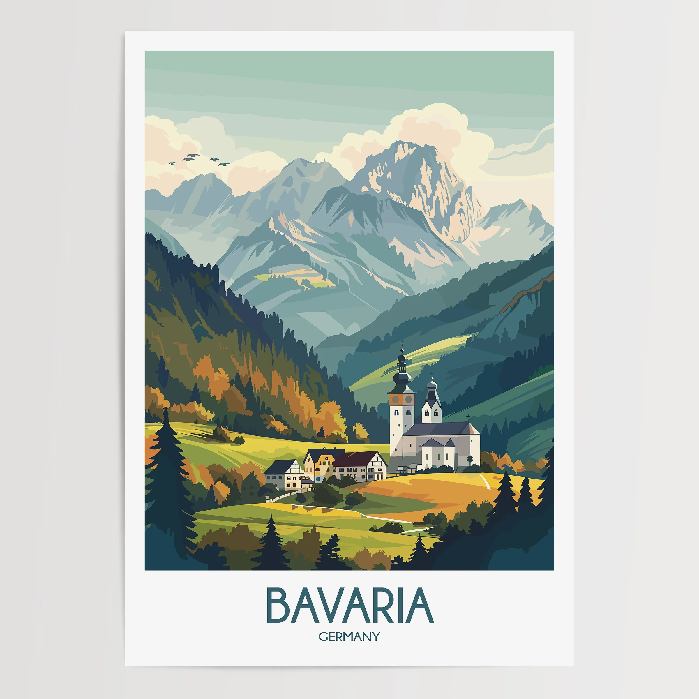 Bavaria Modern Travel Poster