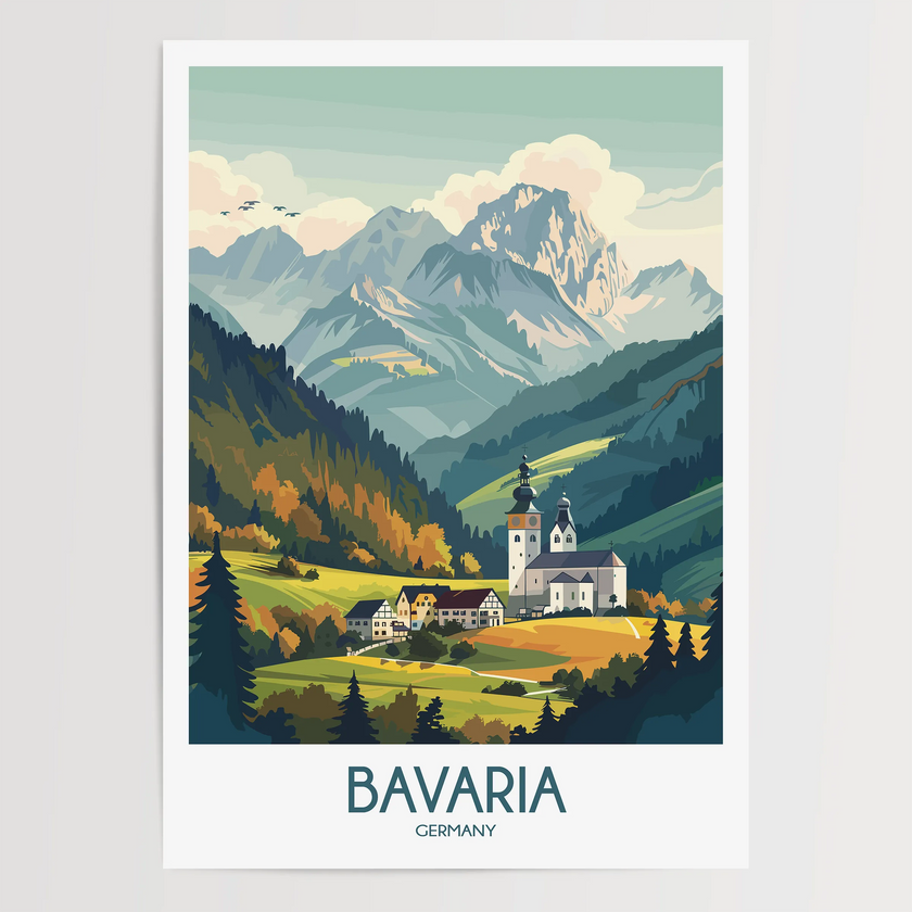 Bavaria Modern Travel Poster