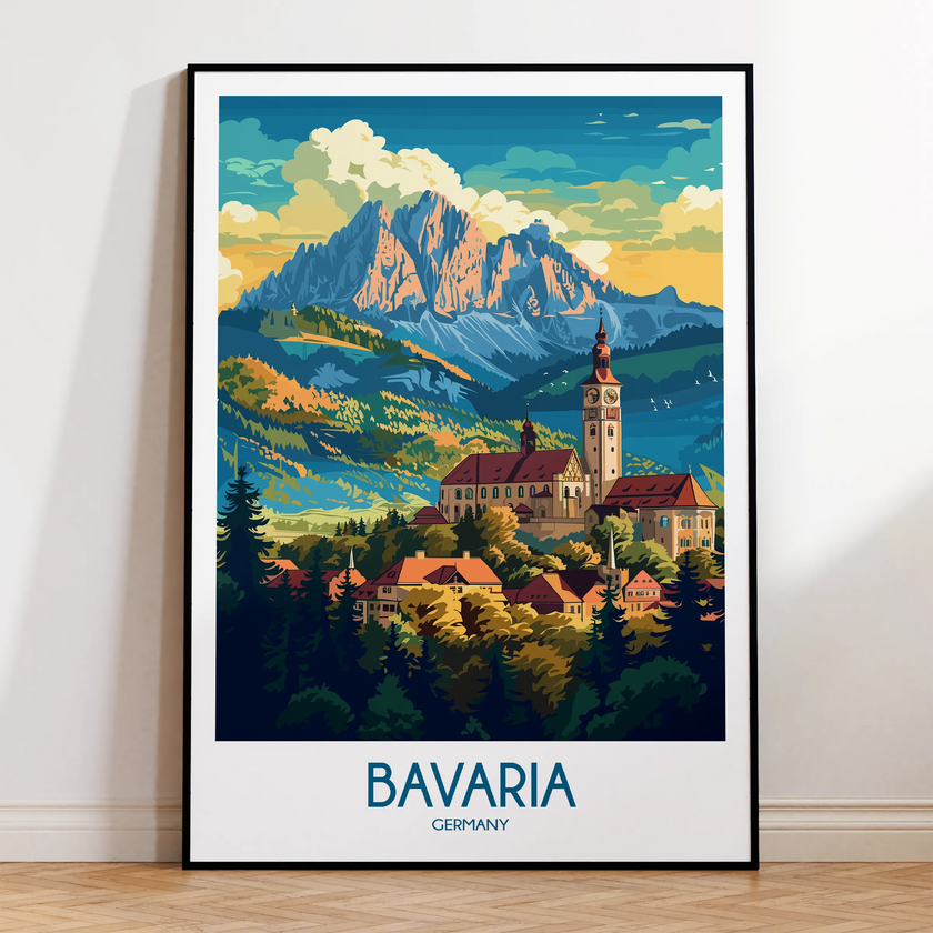 Bavaria Modern Travel Poster