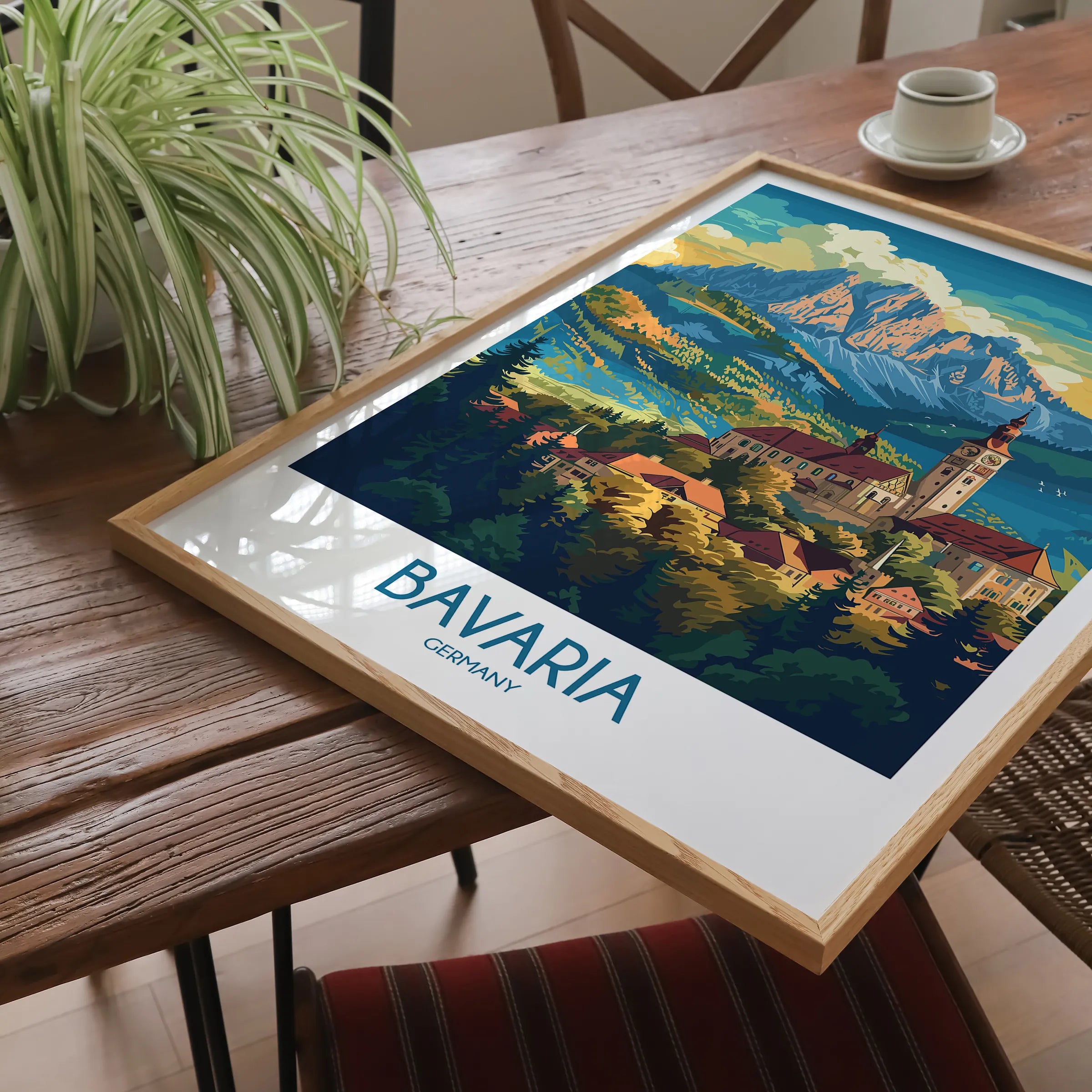Bavaria Retro Travel Illustration