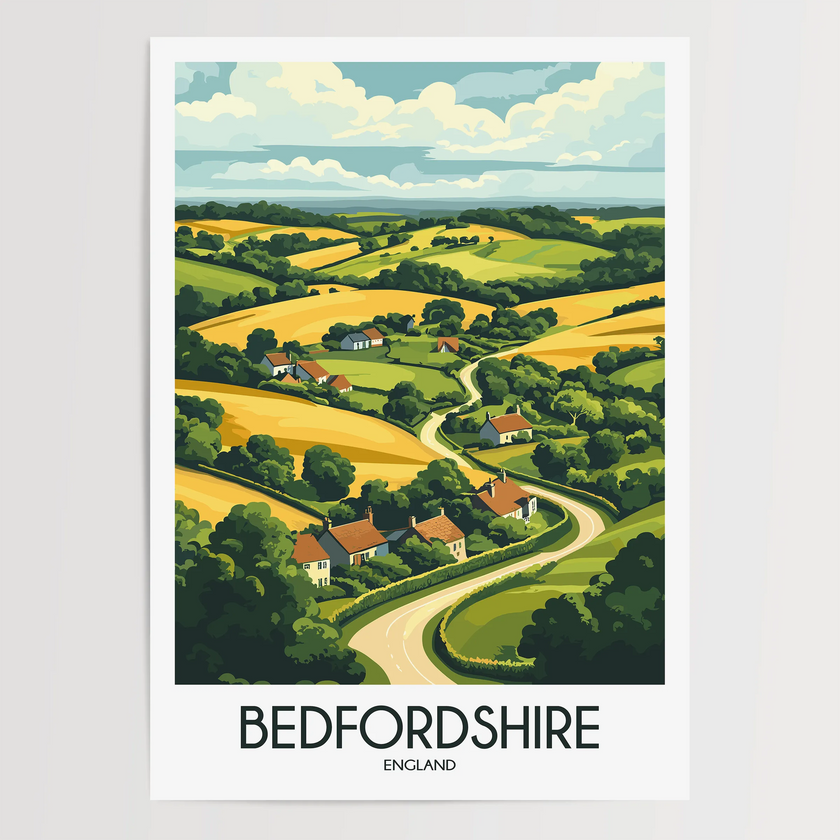 Bedfordshire Minimalist Wall Art