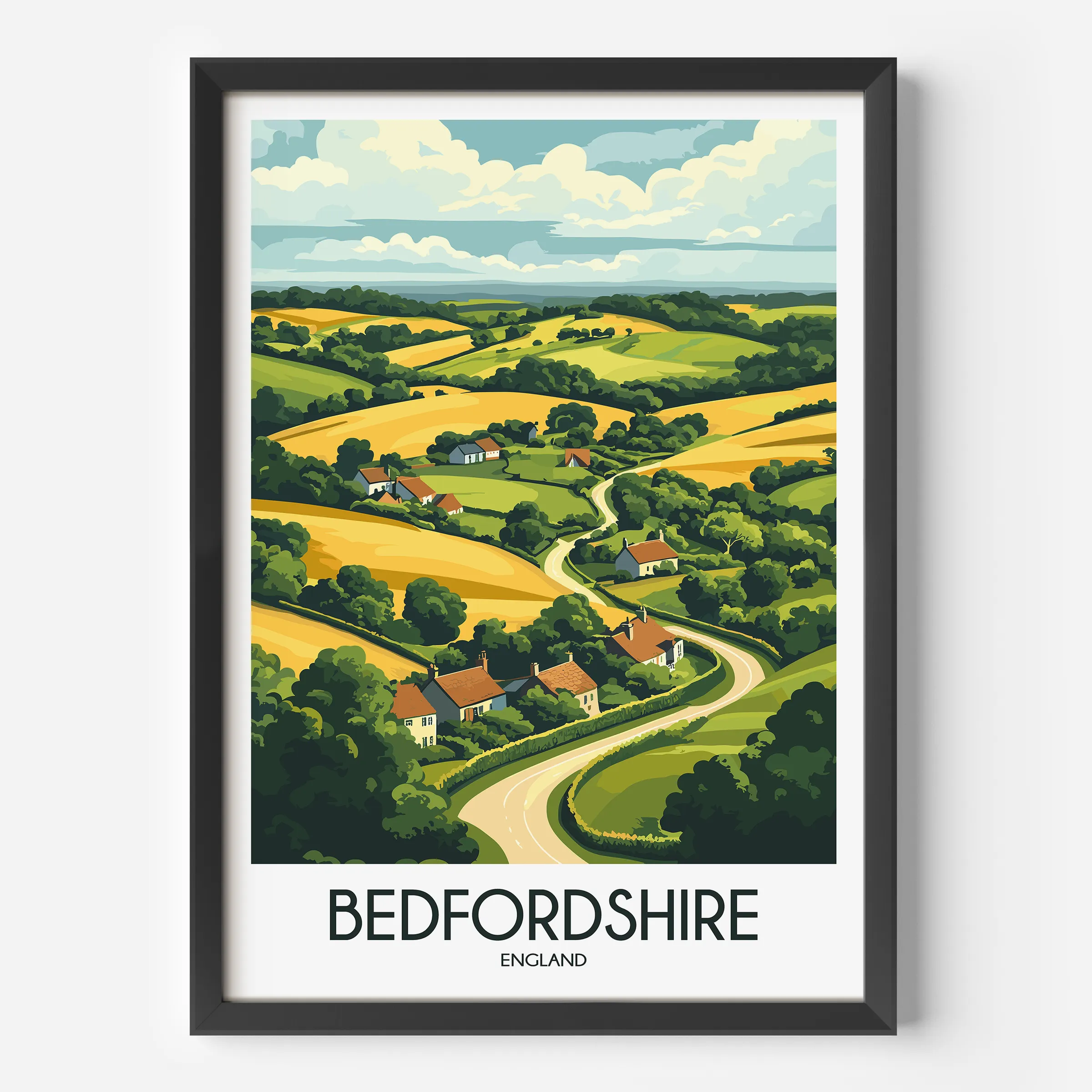 Bedfordshire Modern Travel Poster