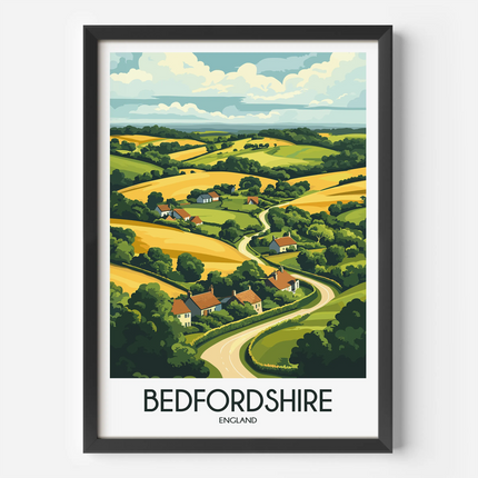 Bedfordshire Modern Travel Poster
