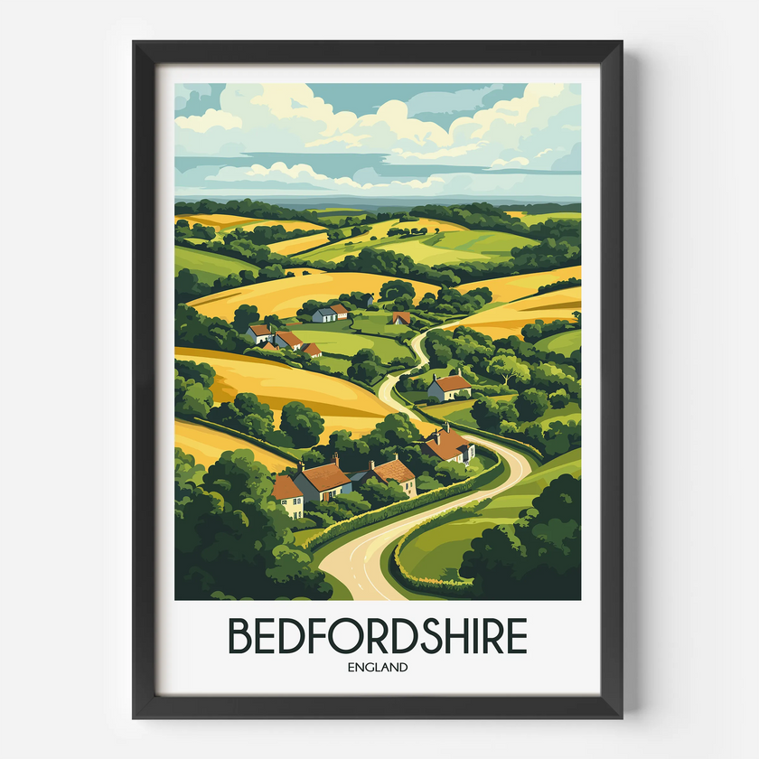 Bedfordshire Modern Travel Poster
