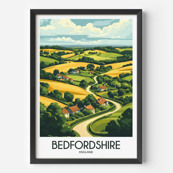 Bedfordshire Modern Travel Poster