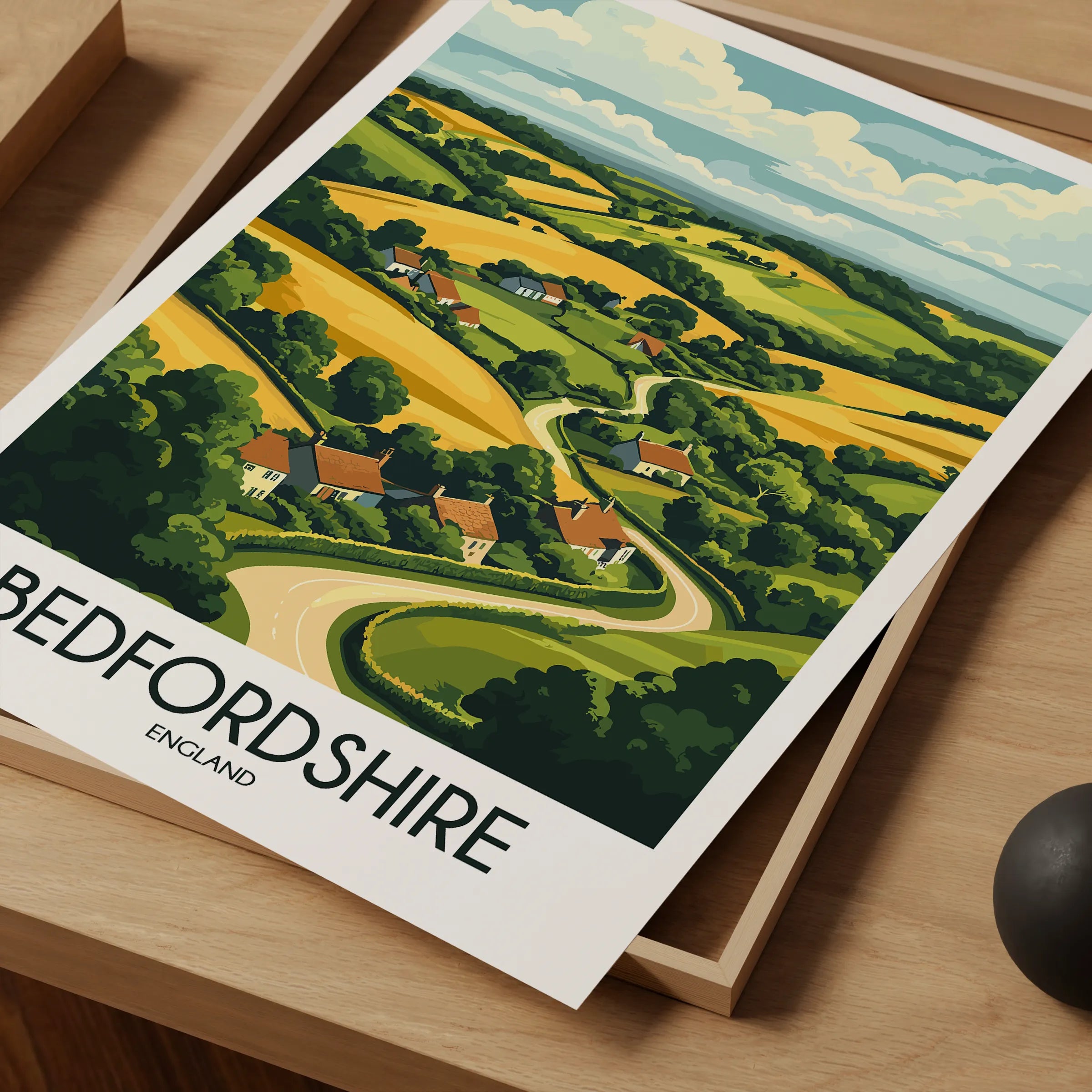 Bedfordshire Retro Travel Illustration