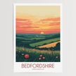 Bedfordshire Retro Travel Illustration