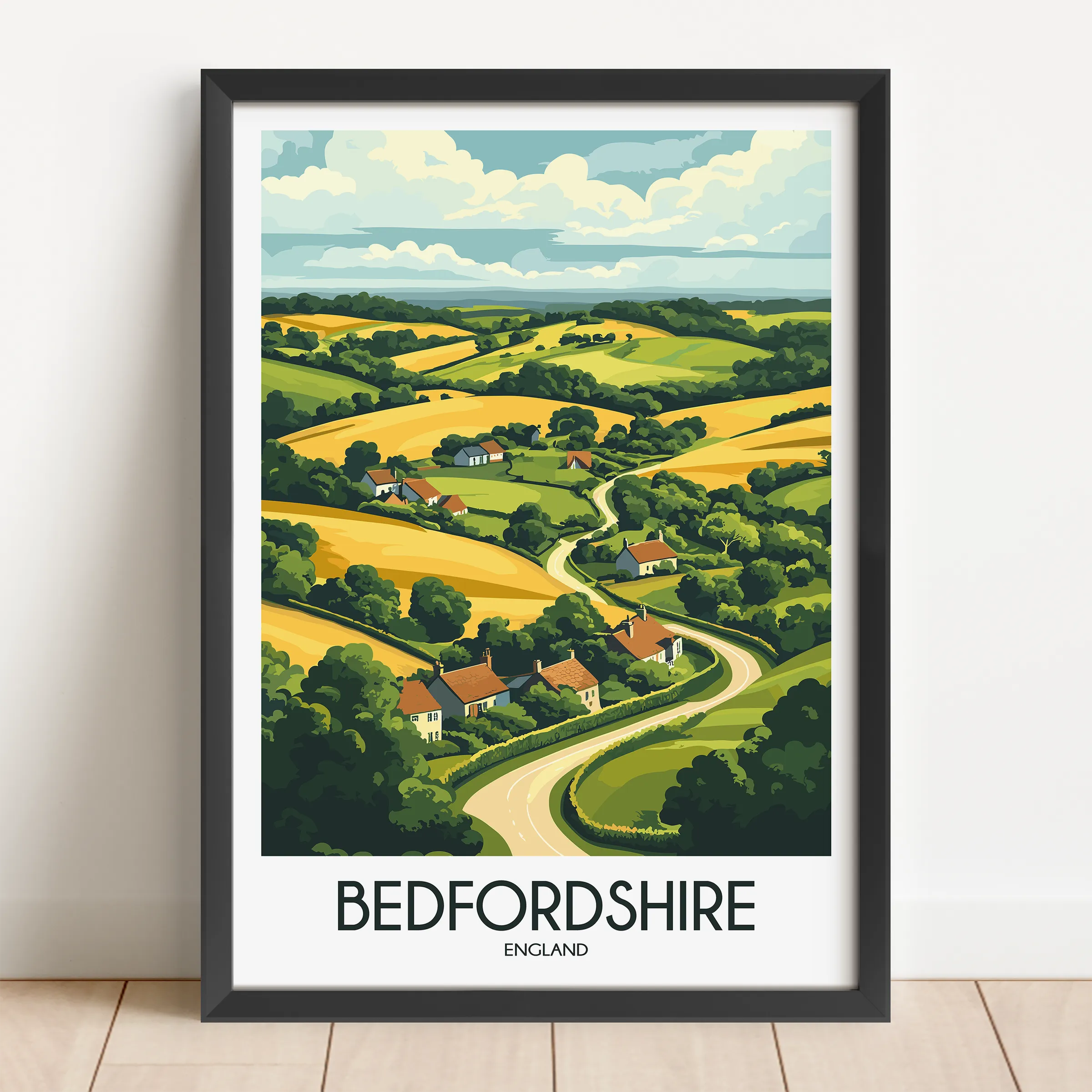 Bedfordshire Souvenir Poster Print