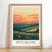 Bedfordshire Vintage Style Print