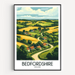 Bedfordshire Vintage Style Print