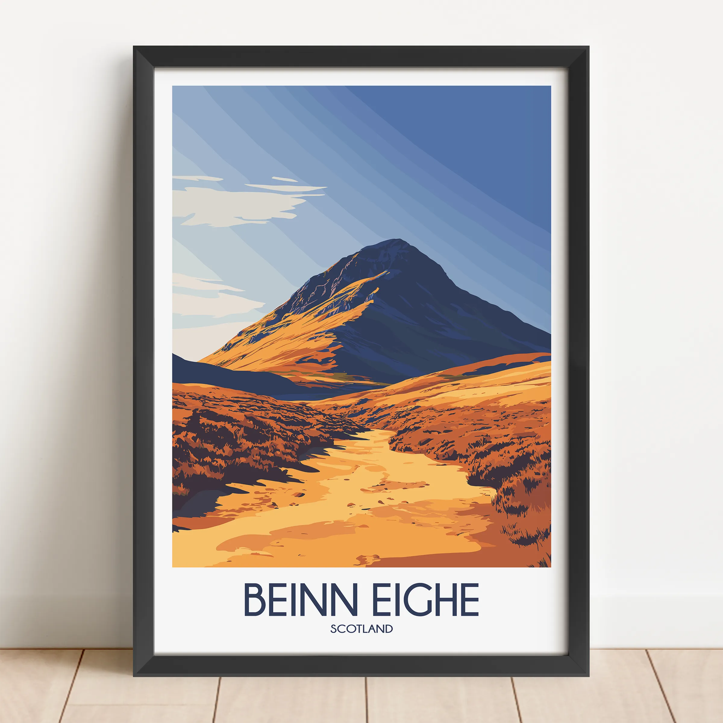 Beinn Eighe Retro Travel Illustration