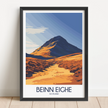 Beinn Eighe Retro Travel Illustration
