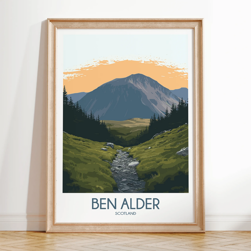 Ben Alder Modern Travel Poster