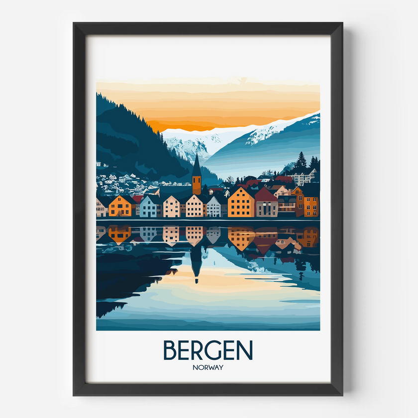Bergen Destination Art Gift