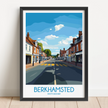 Berkhamsted Retro Travel Illustration