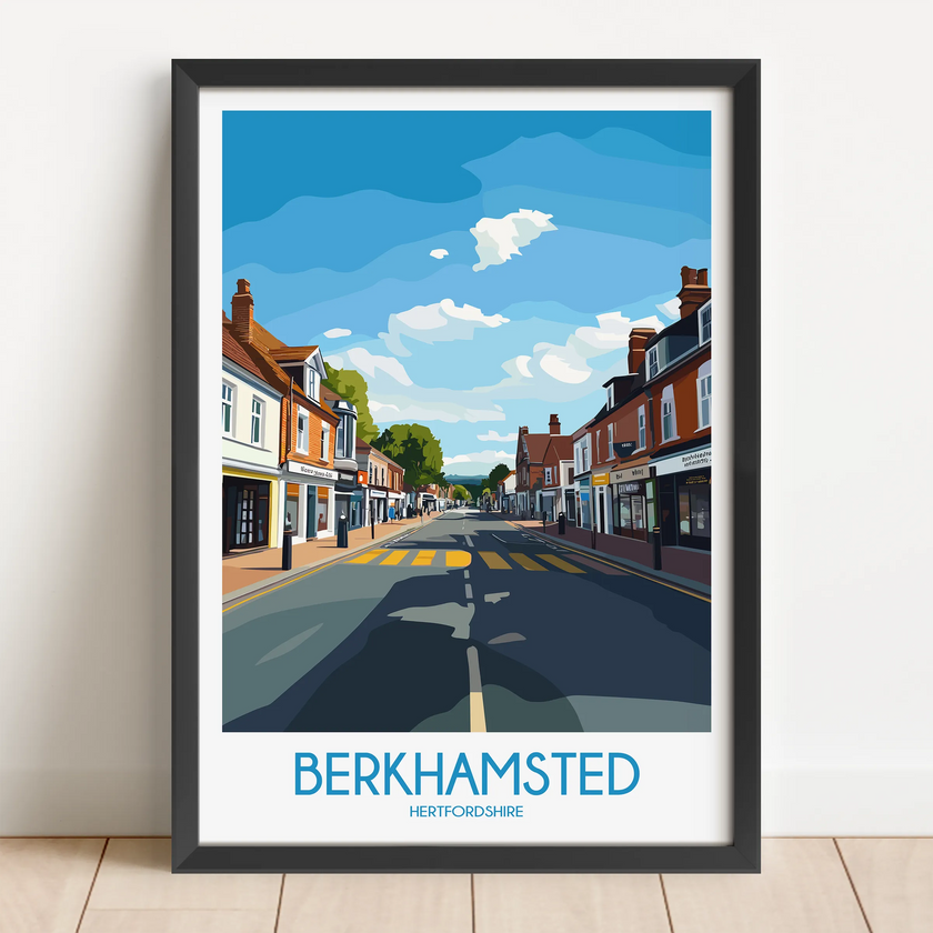 Berkhamsted Retro Travel Illustration