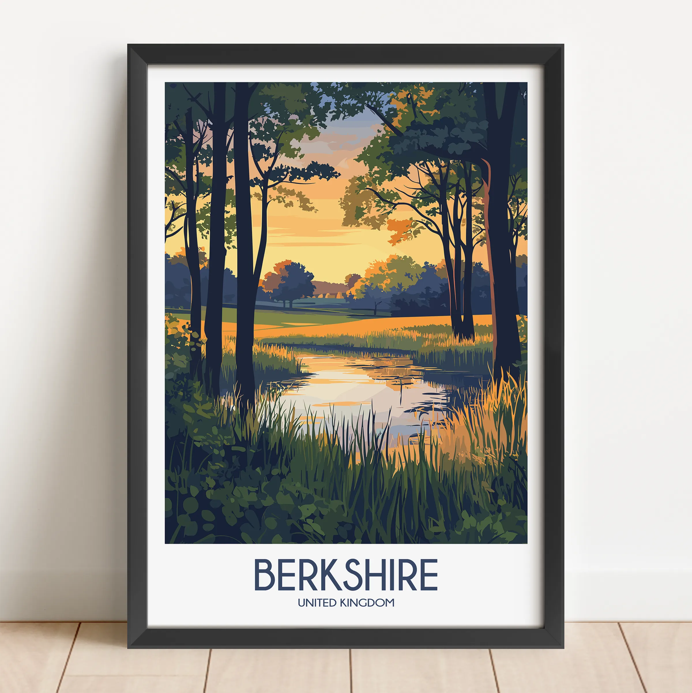 Berkshire Modern Travel Poster