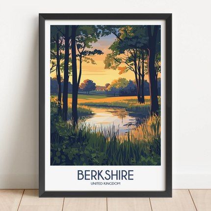 Berkshire Modern Travel Poster