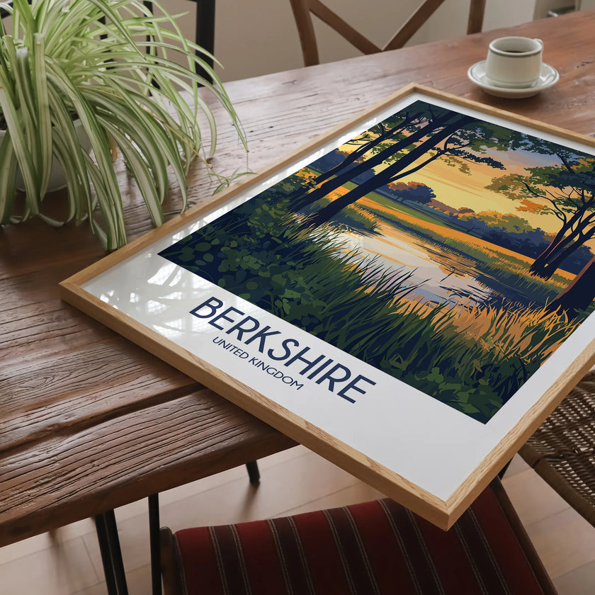 Berkshire Retro Travel Illustration