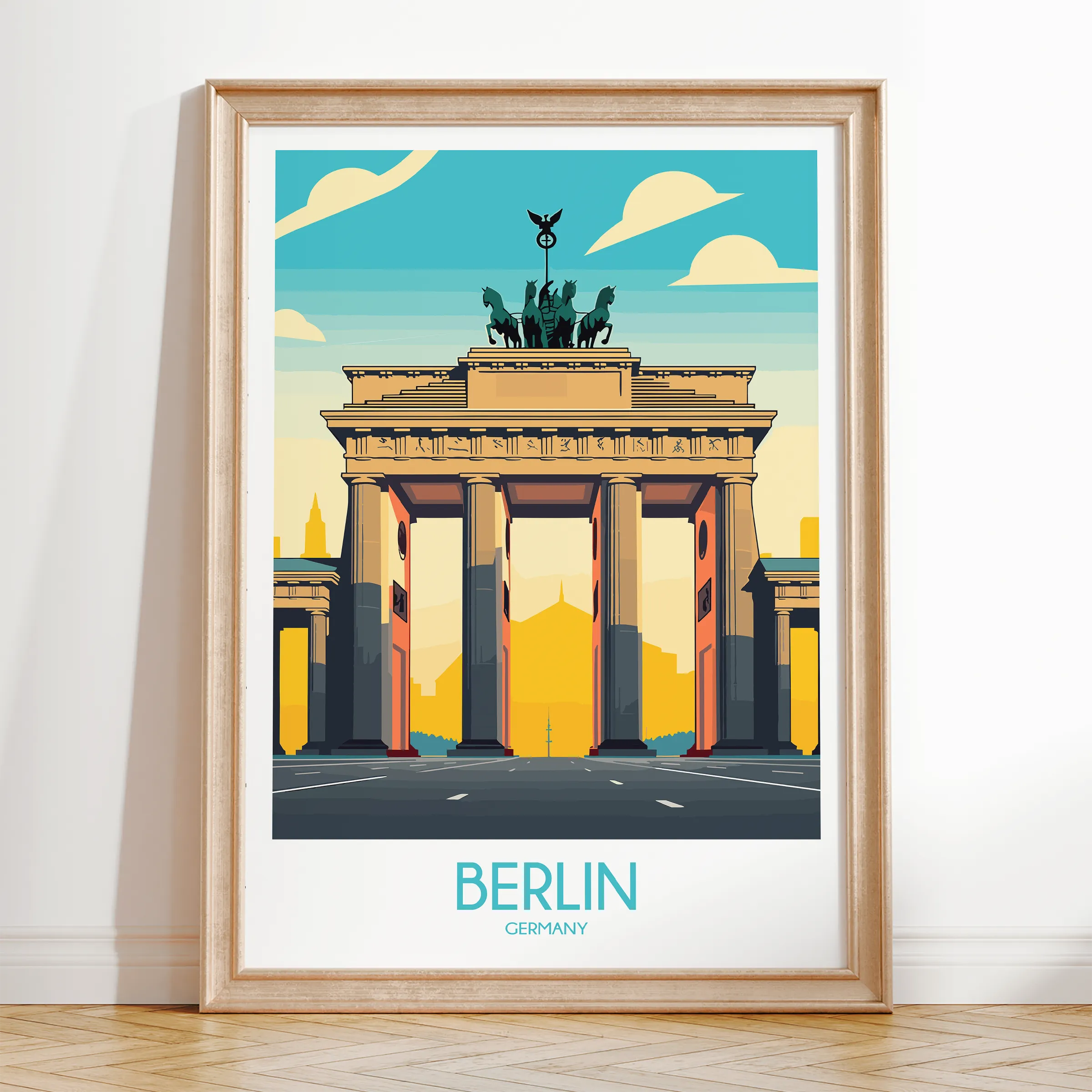 Berlin Modern Travel Poster