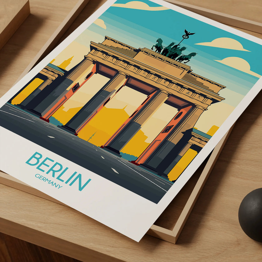 Berlin Retro Travel Illustration