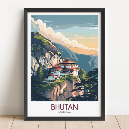 Bhutan Minimalist Wall Art