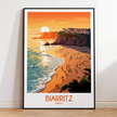 Biarritz Modern Travel Poster
