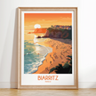 Biarritz Retro Travel Illustration
