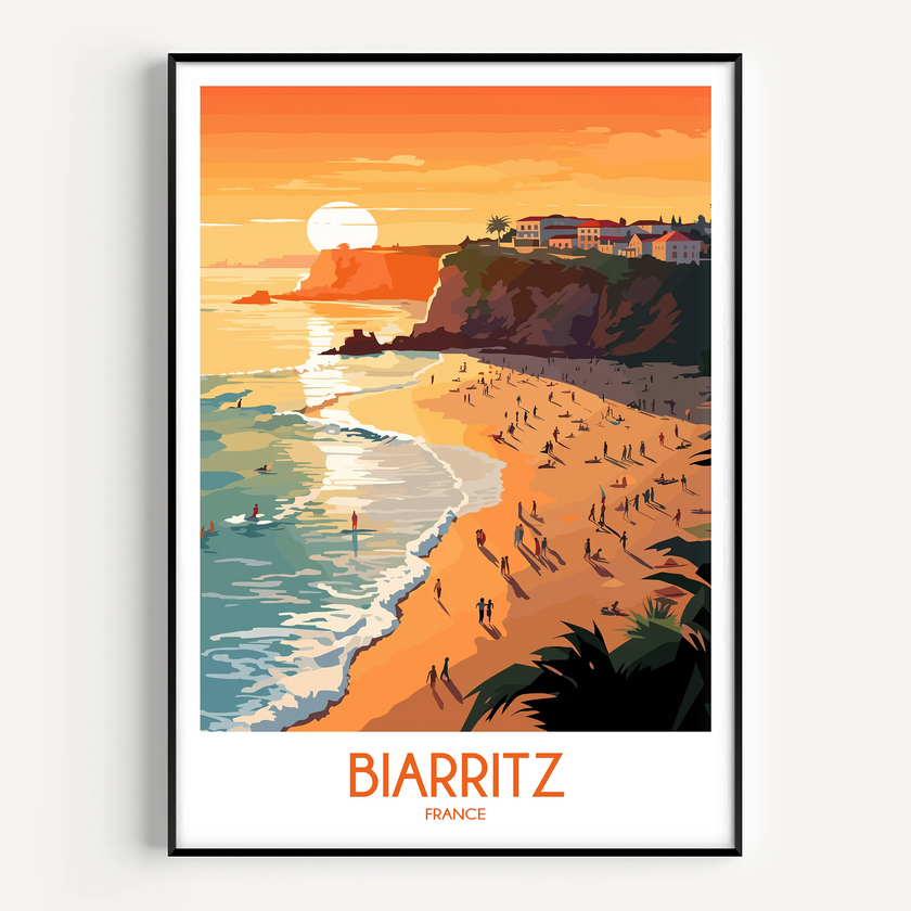 Biarritz Souvenir Poster Print