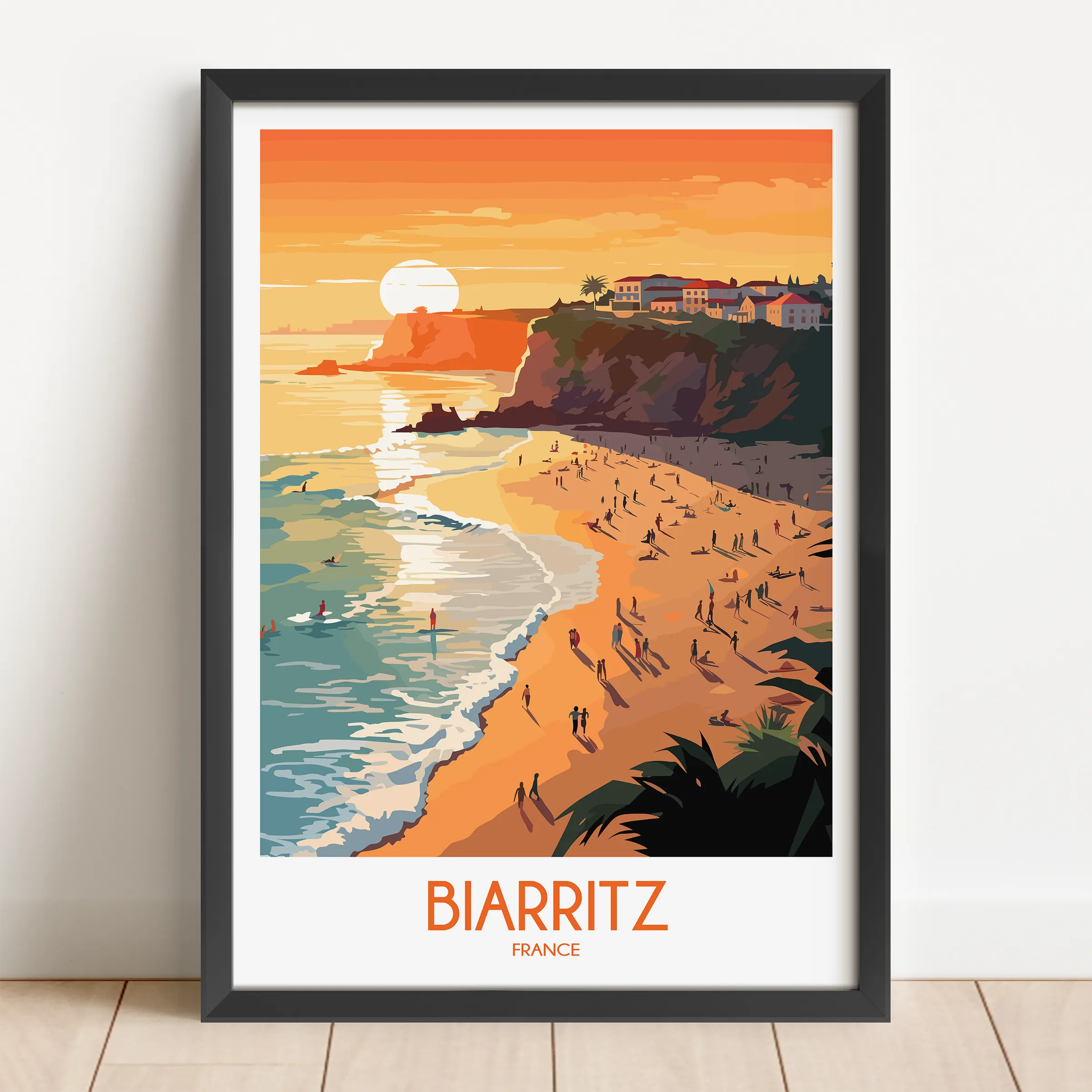 Biarritz Vintage Style Print