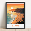 Biarritz Vintage Style Print