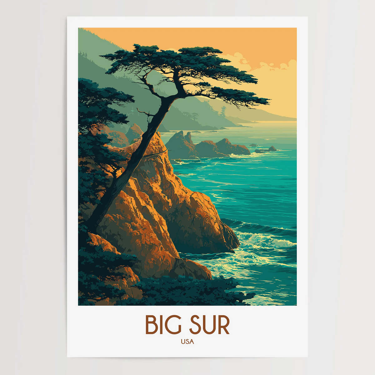 Big Sur Minimalist Wall Art