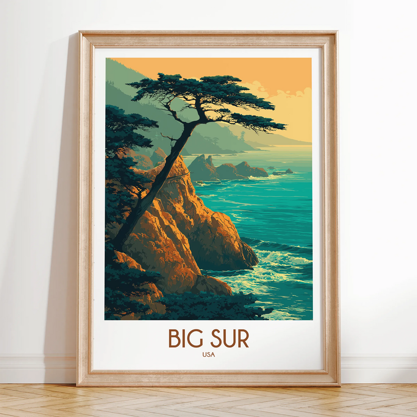 Big Sur Modern Travel Poster