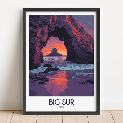 Big Sur Modern Travel Poster
