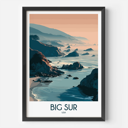 Big Sur Modern Travel Poster