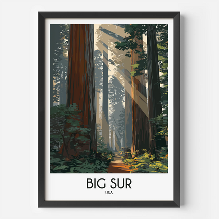 Big Sur Modern Travel Poster
