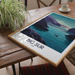 Big Sur Retro Travel Illustration