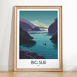 Big Sur Vintage Style Print