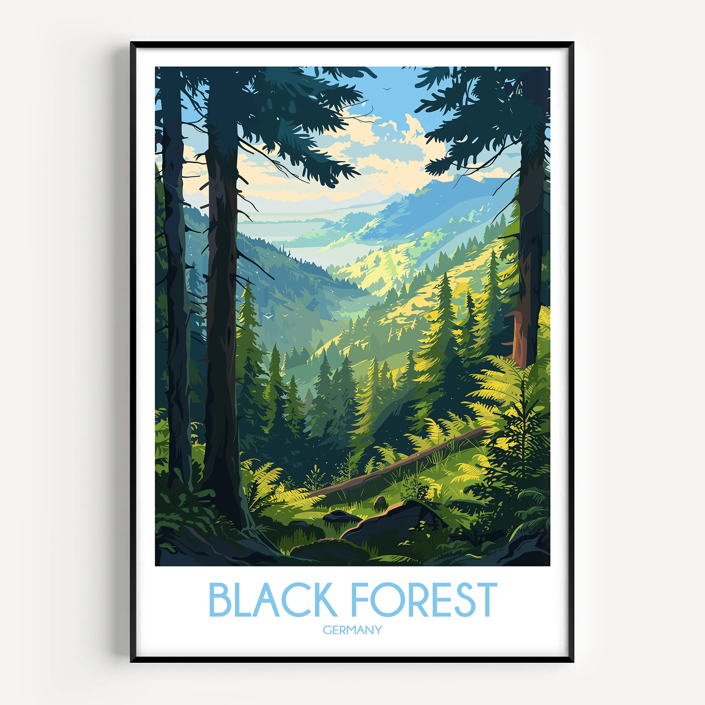 Black Forest Destination Art Gift