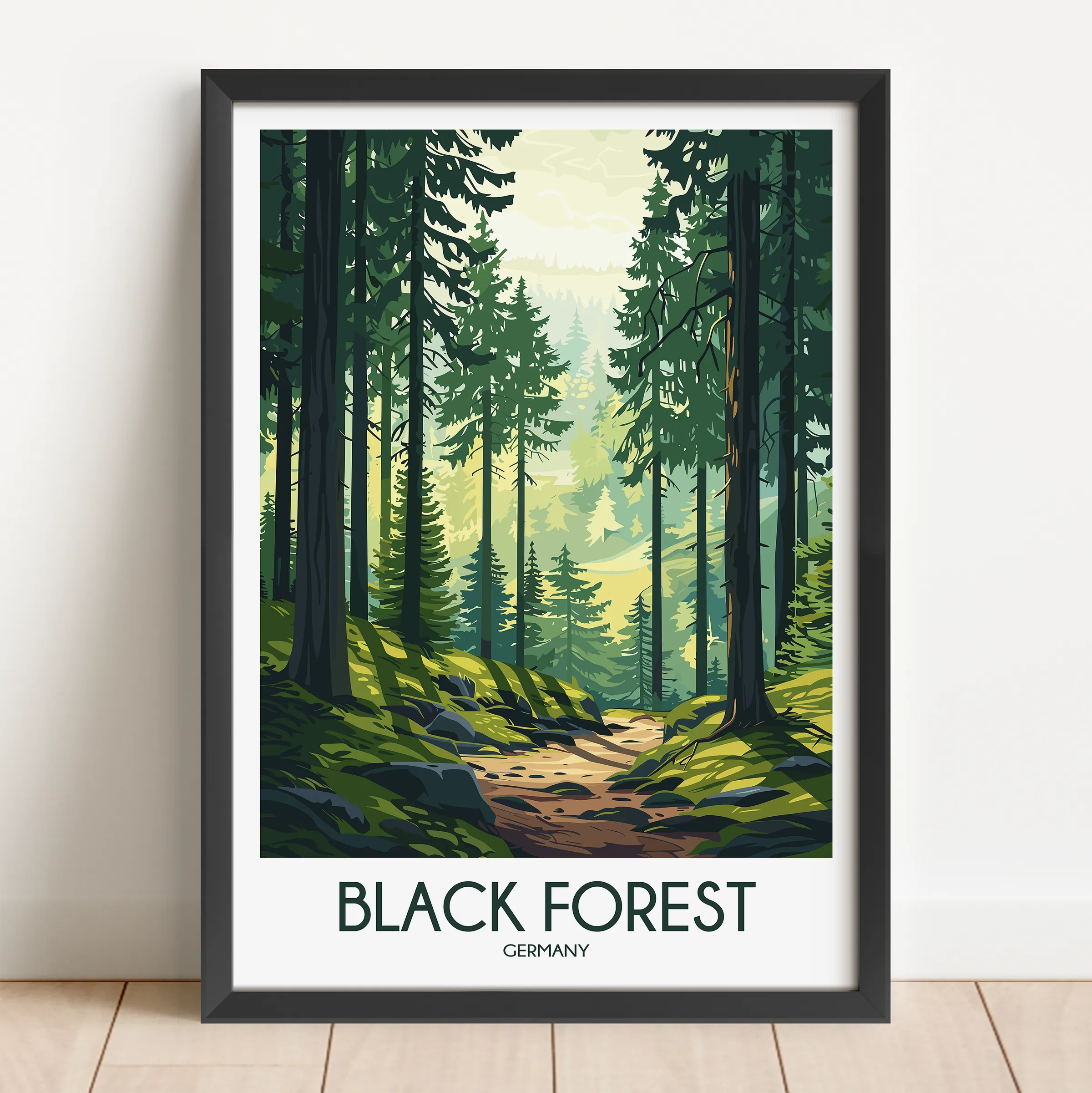 Black Forest Modern Travel Poster